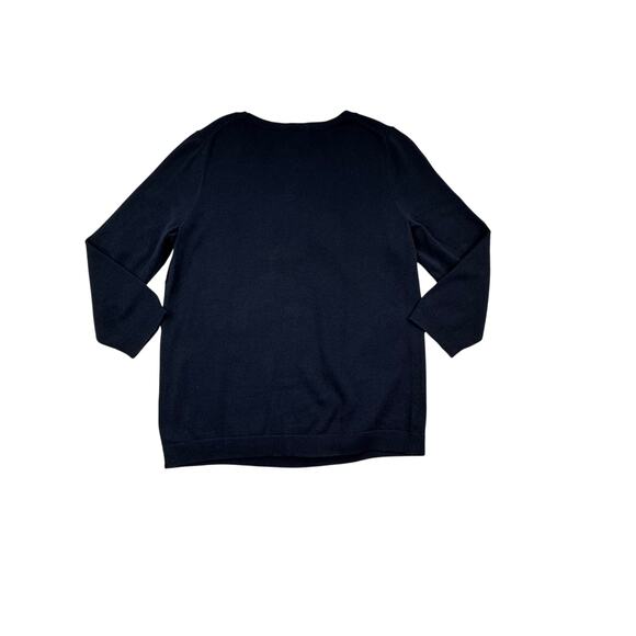 Talbots Llama Embellished Lightweight Crewneck Sweater Women's Size Medium - Picture 3 of 5